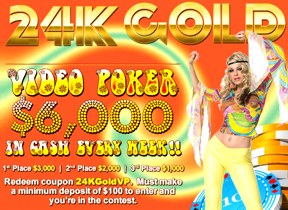 24k gold video poker cool cat