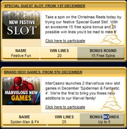 Christmas Promotions Intercasino