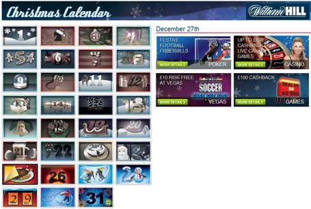 Christmas calendar William Hill