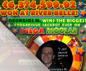 Georgios M Mega Moolah jackpot winner