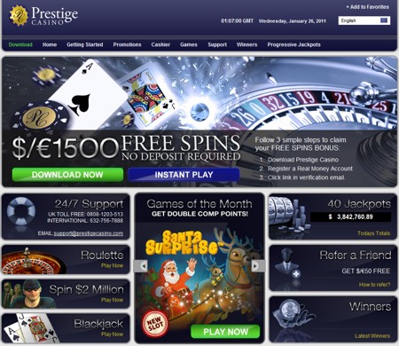 prestige casino new site 2011